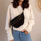 Sac banane en cuir velours - Hunter noir