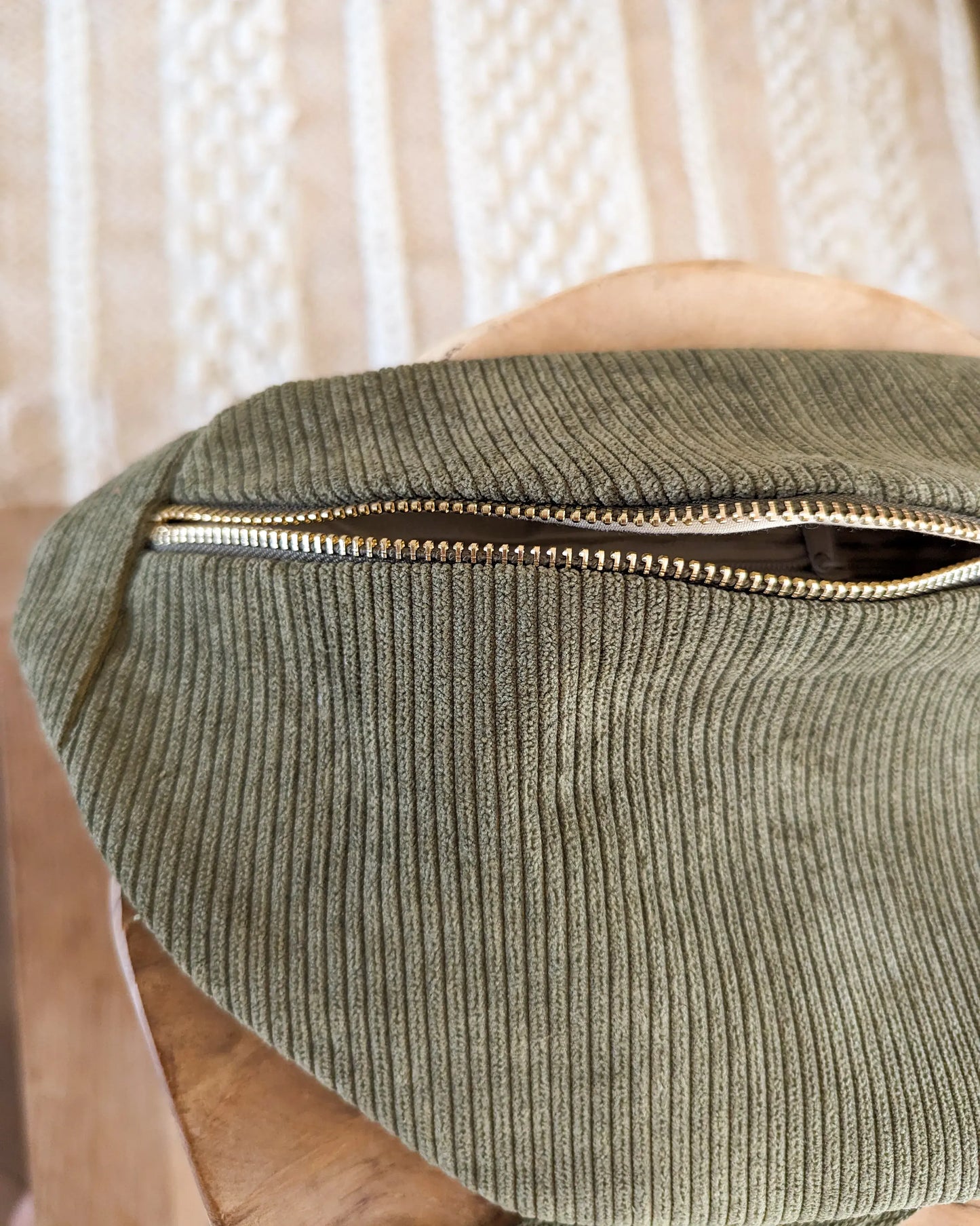Sac banane en velours côtelé Ciao Boum - Masha kaki