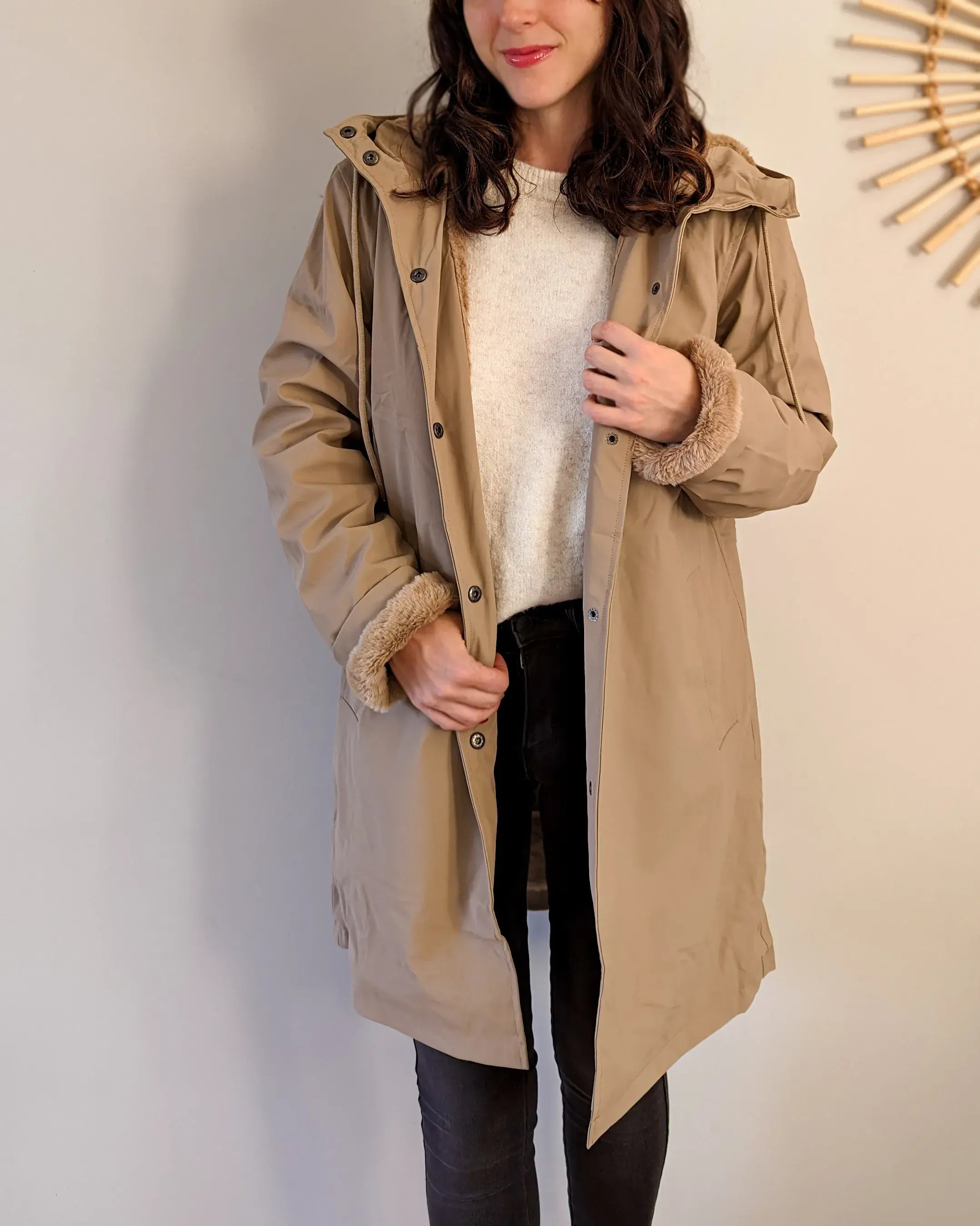 Ciré fourré imperméable - Marceau camel