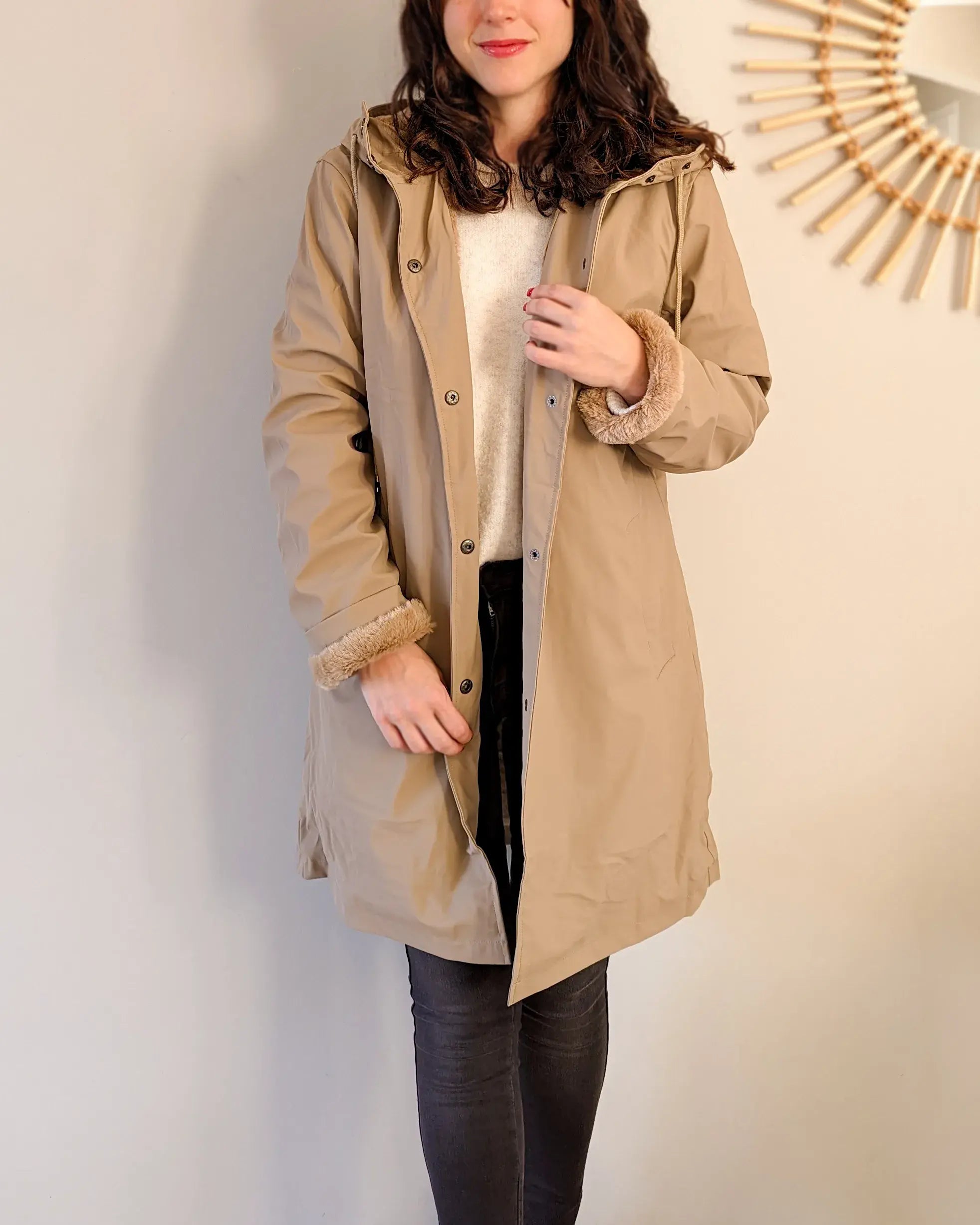 Ciré fourré imperméable - Marceau camel