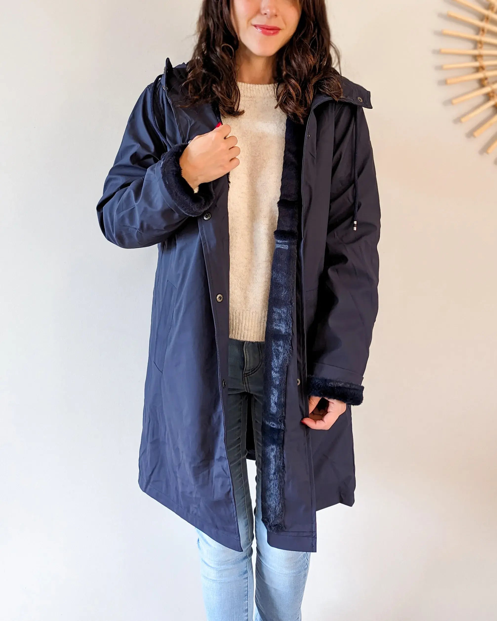 Ciré fourré imperméable - Marceau marine