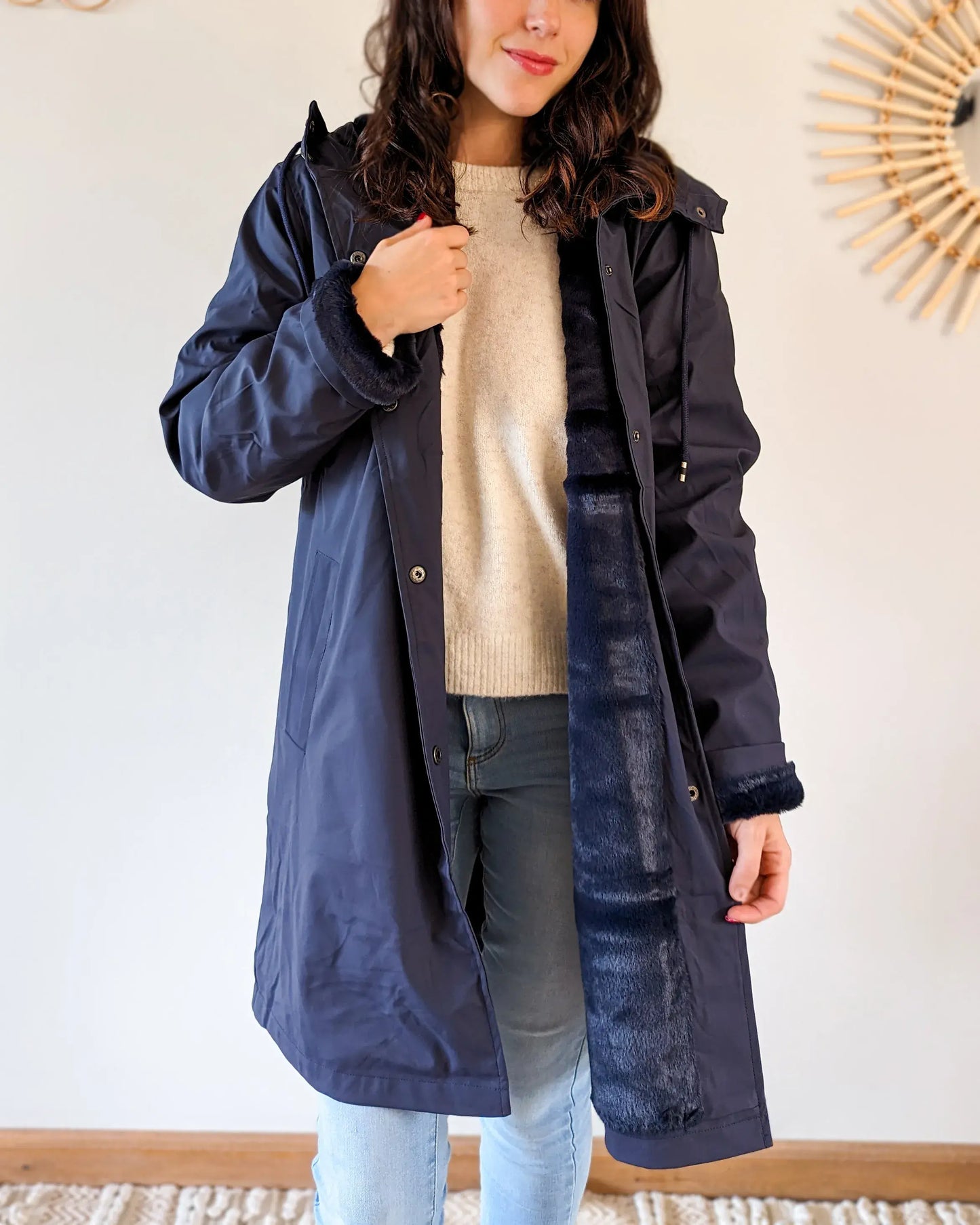 Ciré fourré imperméable - Marceau marine