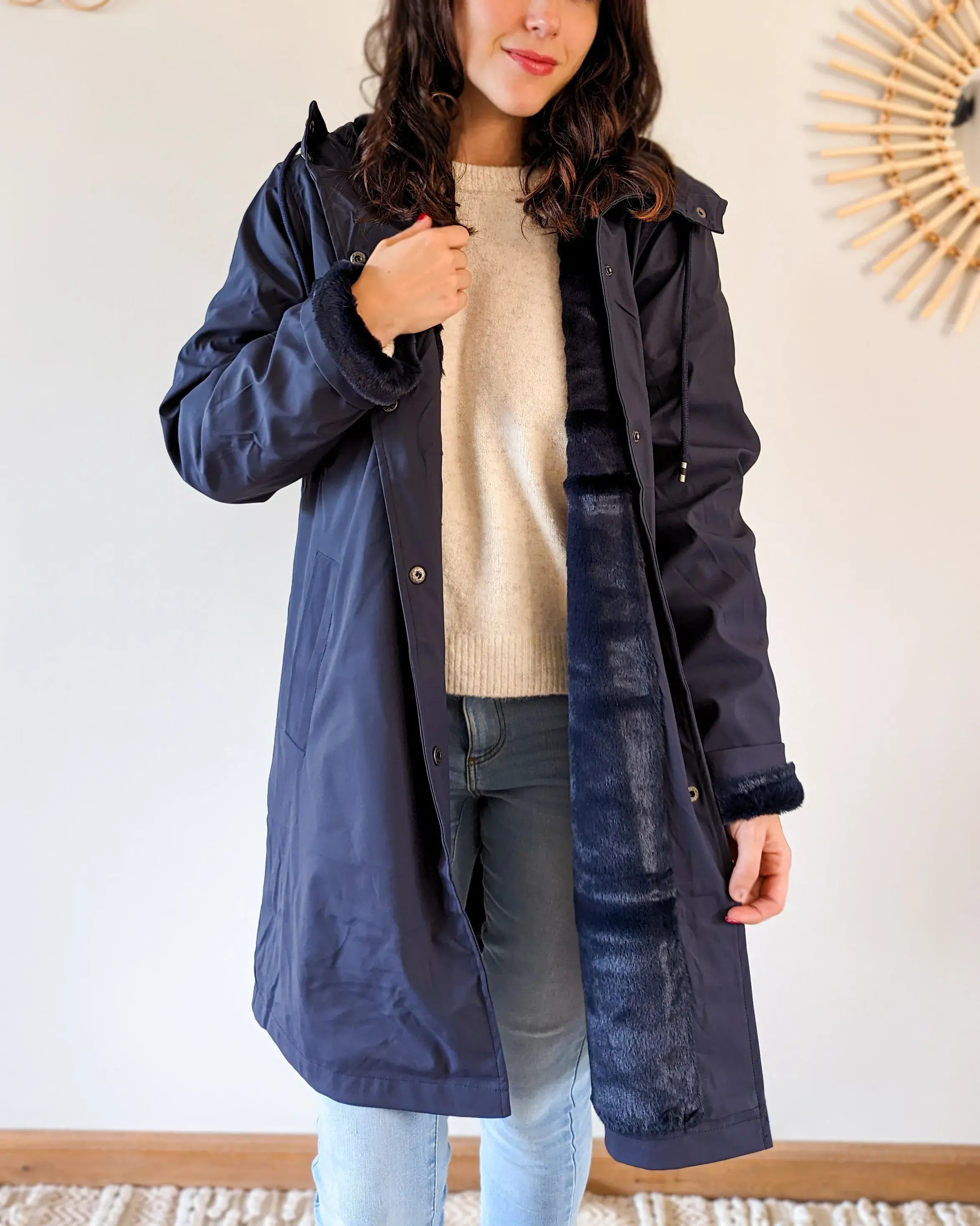 Ciré fourré imperméable - Marceau marine
