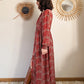 Robe longue à motifs - Véra rouge