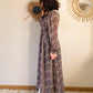 Robe longue à motifs - Véra violette