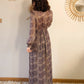 Robe longue à motifs - Véra violette