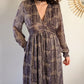 Robe longue à motifs - Véra violette