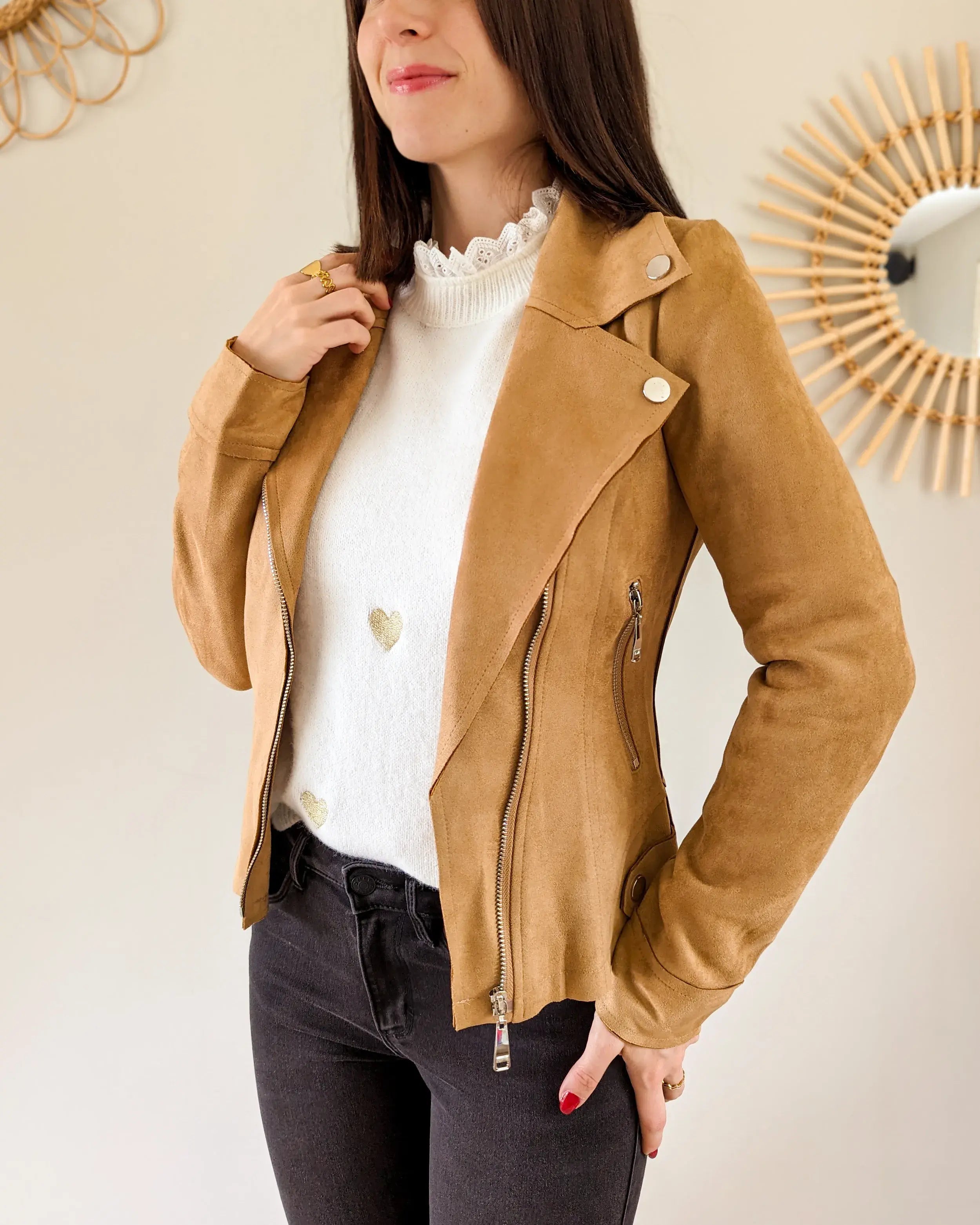 Perfecto suédine - Livio camel