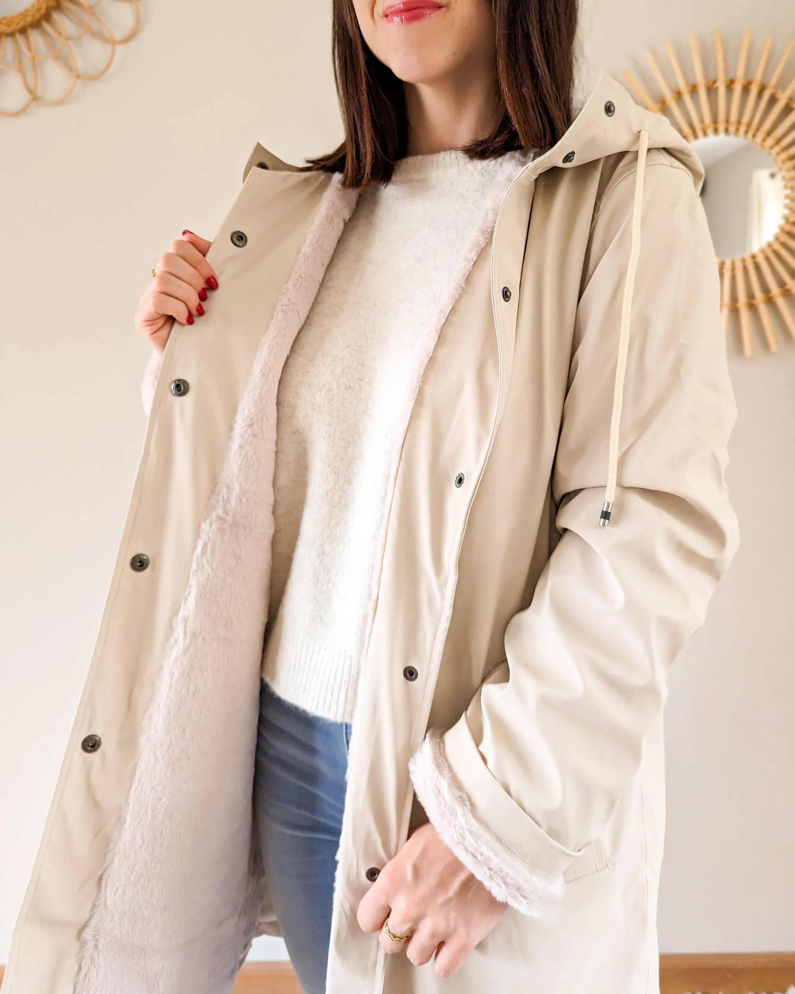 Ciré fourré imperméable - Marceau beige