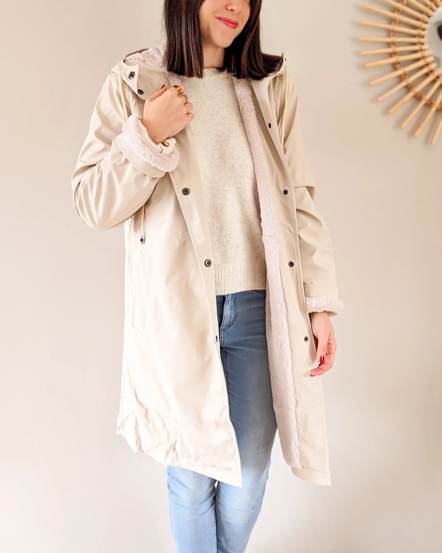 Ciré fourré imperméable - Marceau beige