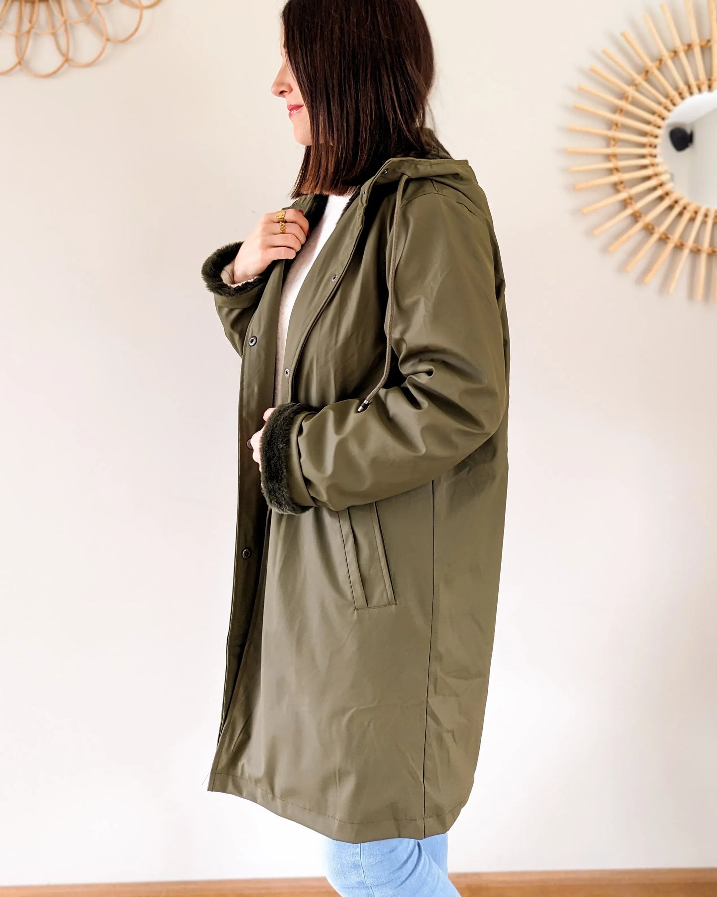 Ciré fourré imperméable - Marceau kaki