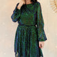 Robe à sequins - Vicky verte