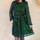 Robe à sequins - Vicky verte
