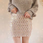 Jupe à sequins - Calia beige
