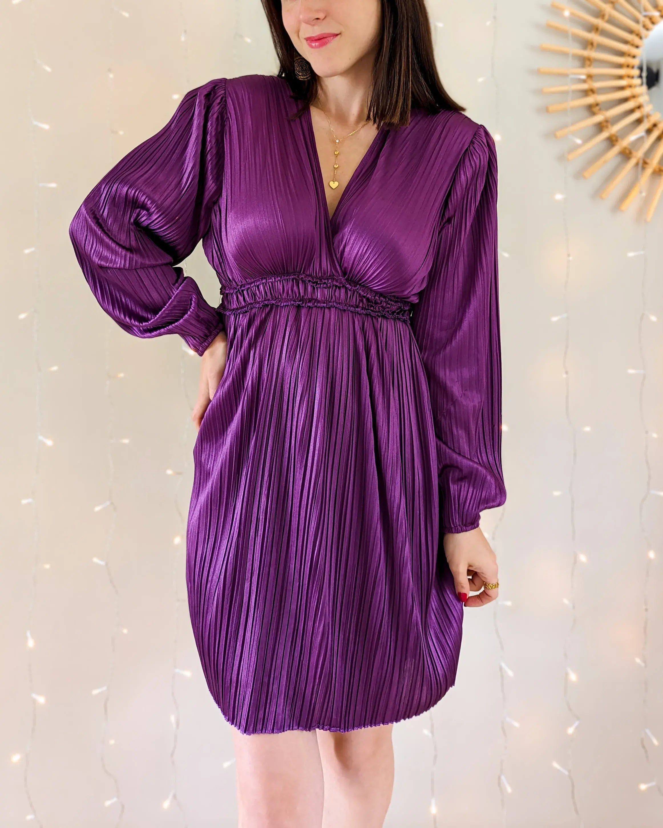 Robe plissée violette - Wendy