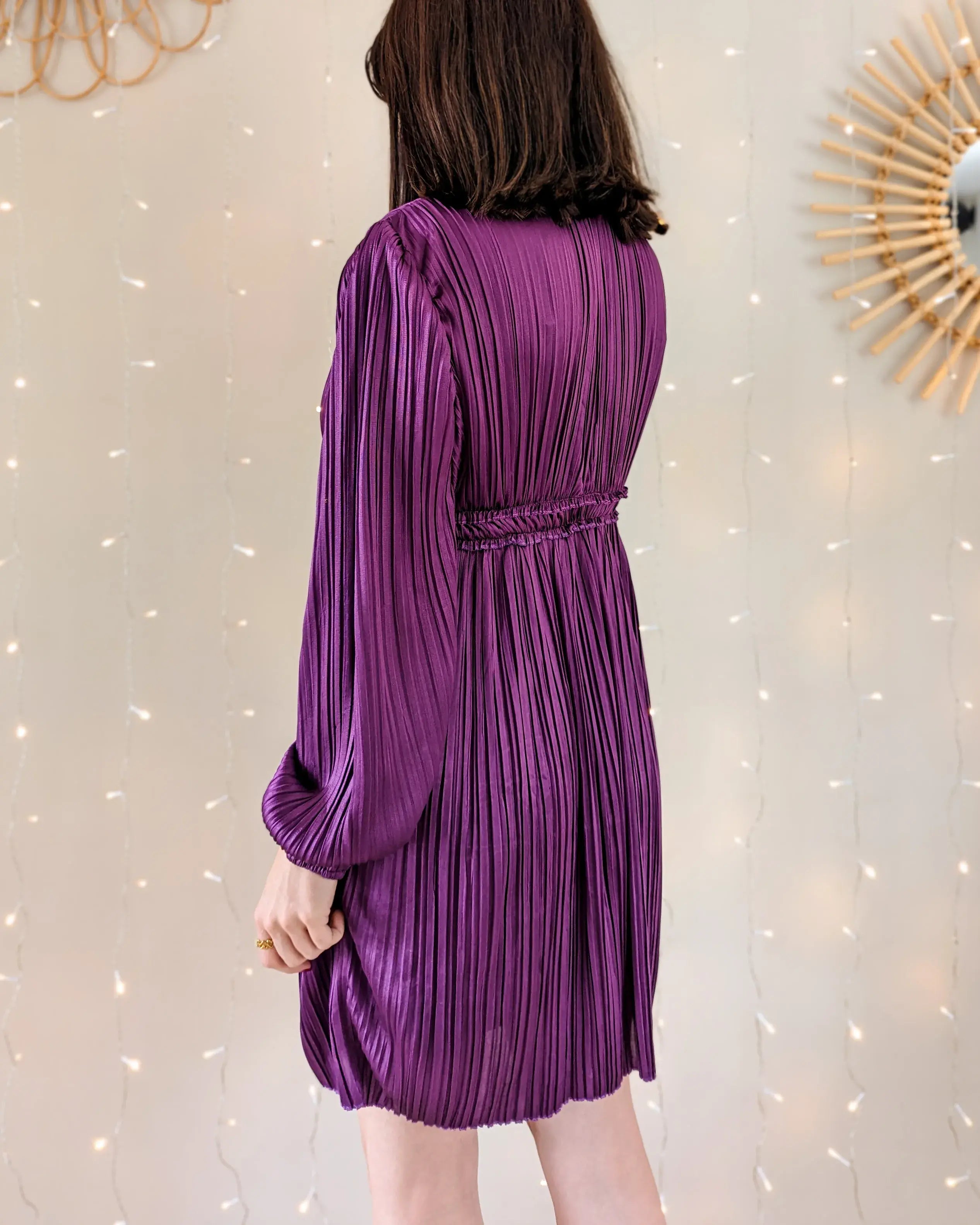 Robe plissée violette - Wendy
