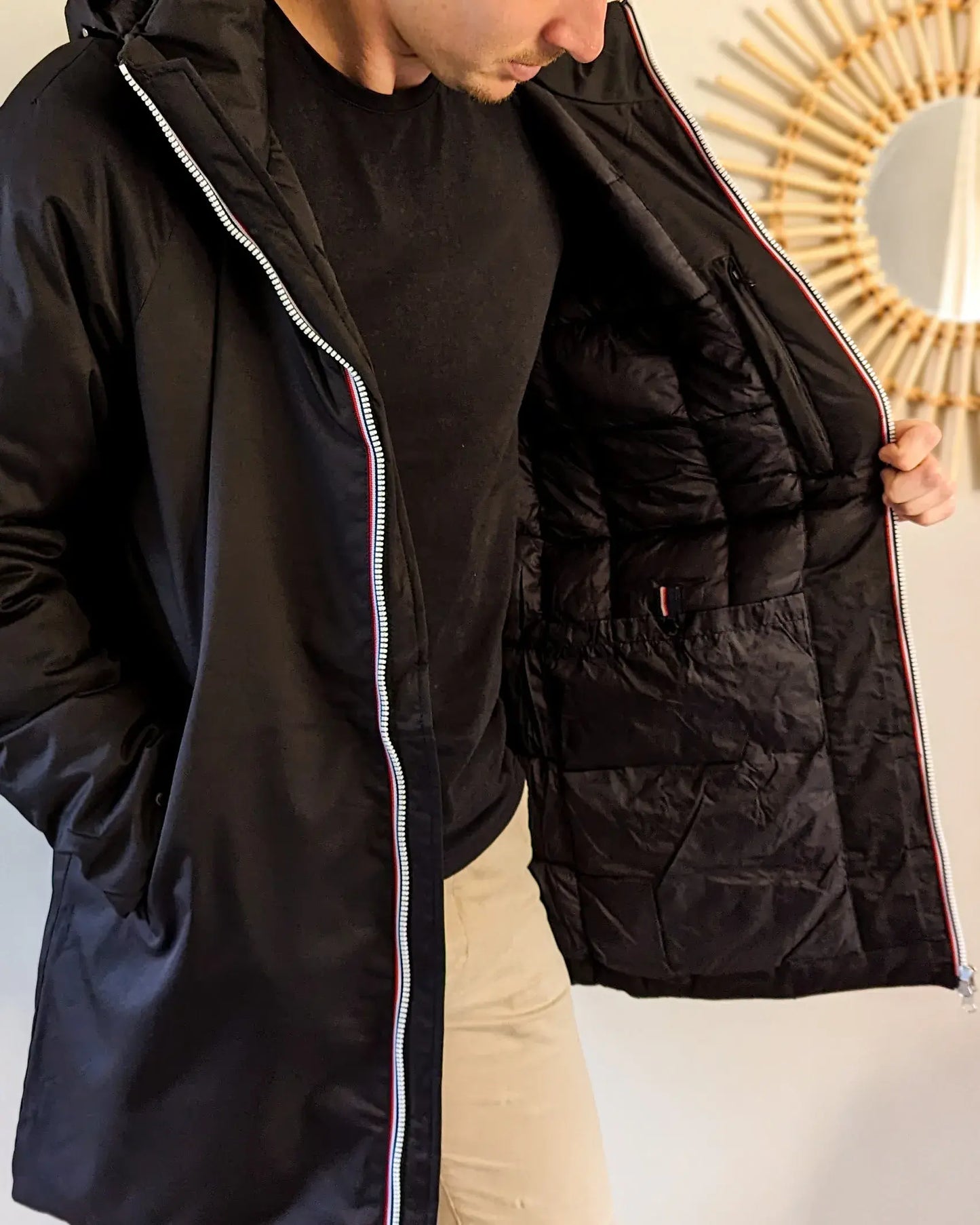 Parka longue doublure doudoune Laura Jo - Léon noire
