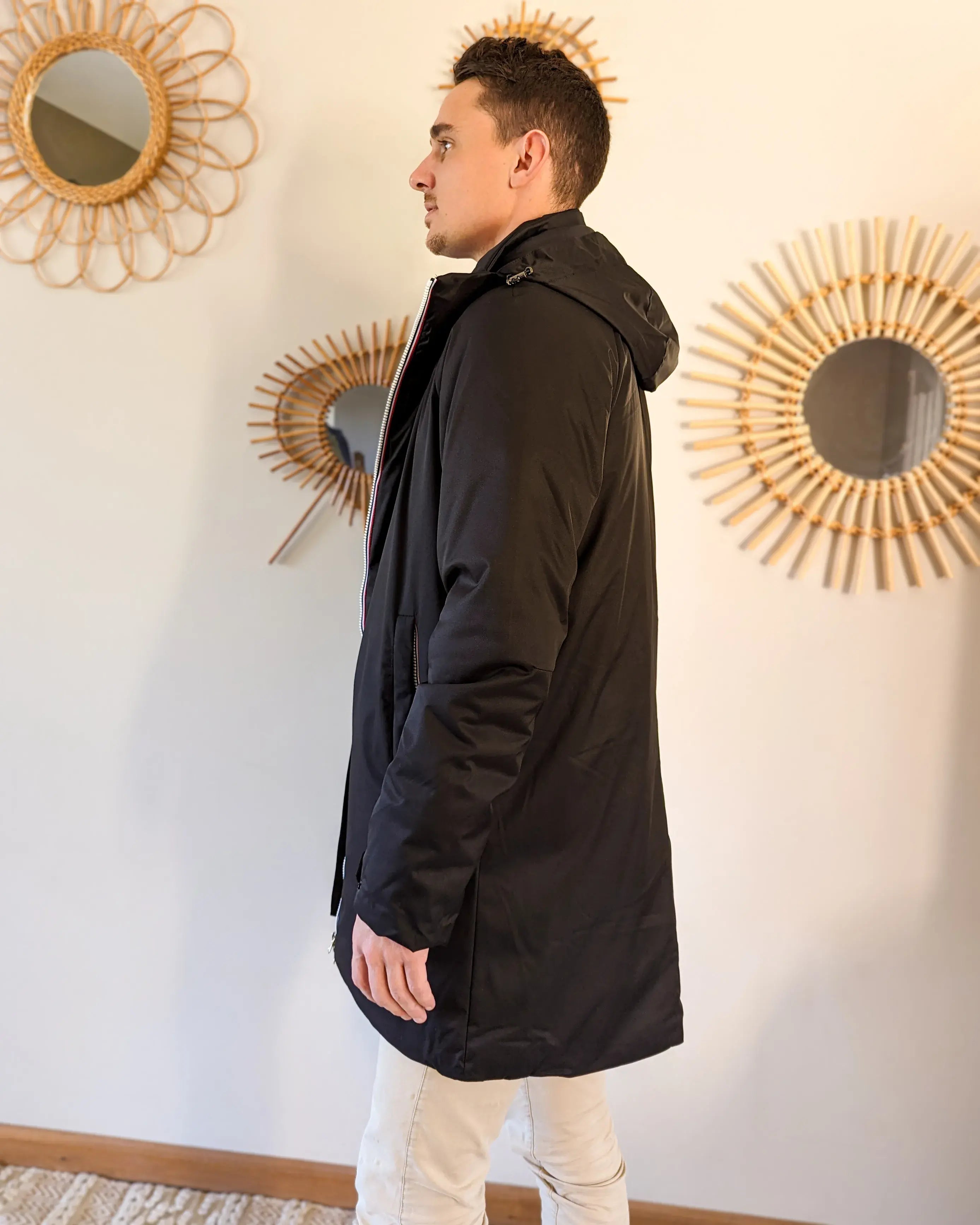Parka longue doublure doudoune Laura Jo - Léon noire