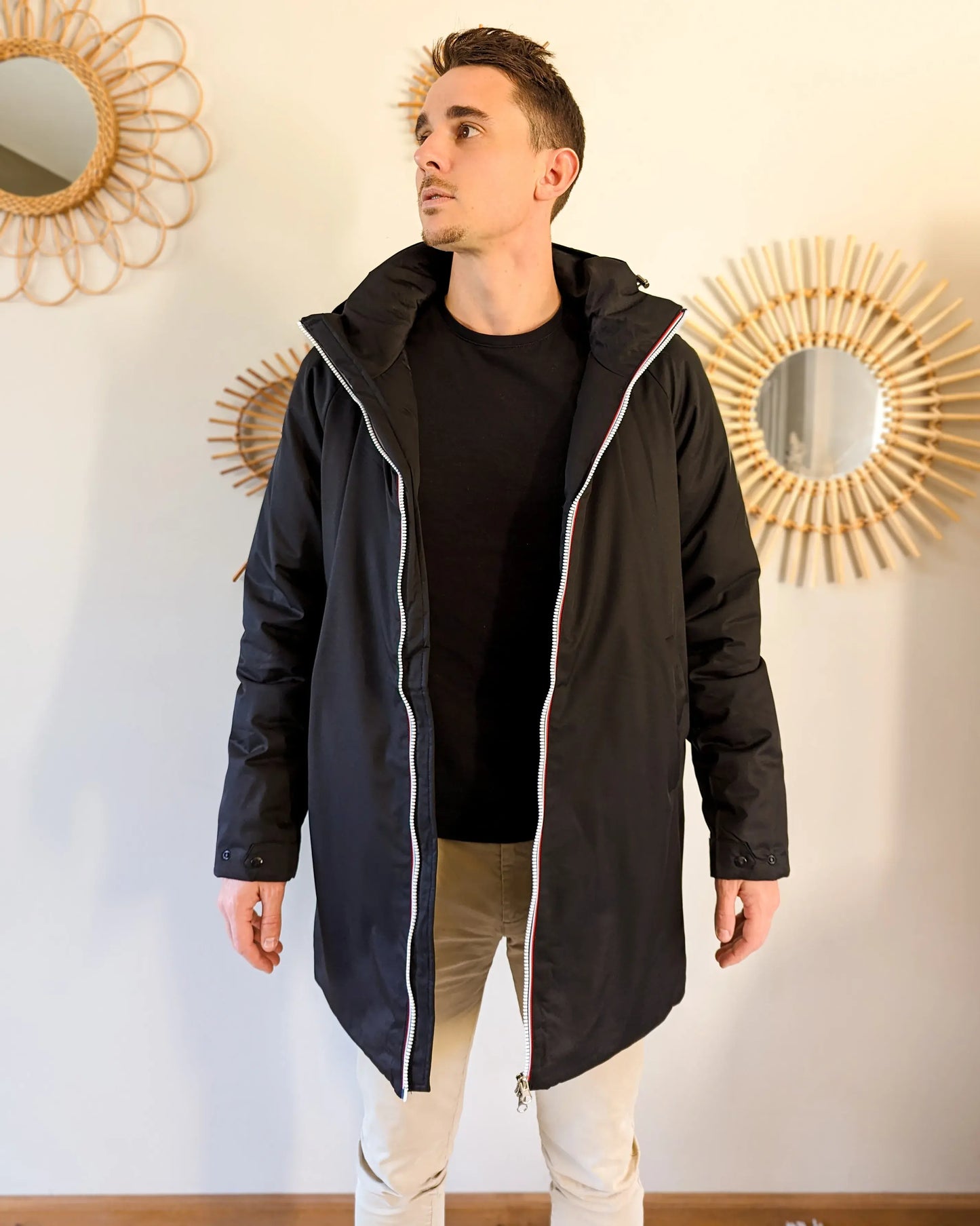 Parka longue doublure doudoune Laura Jo - Léon noire