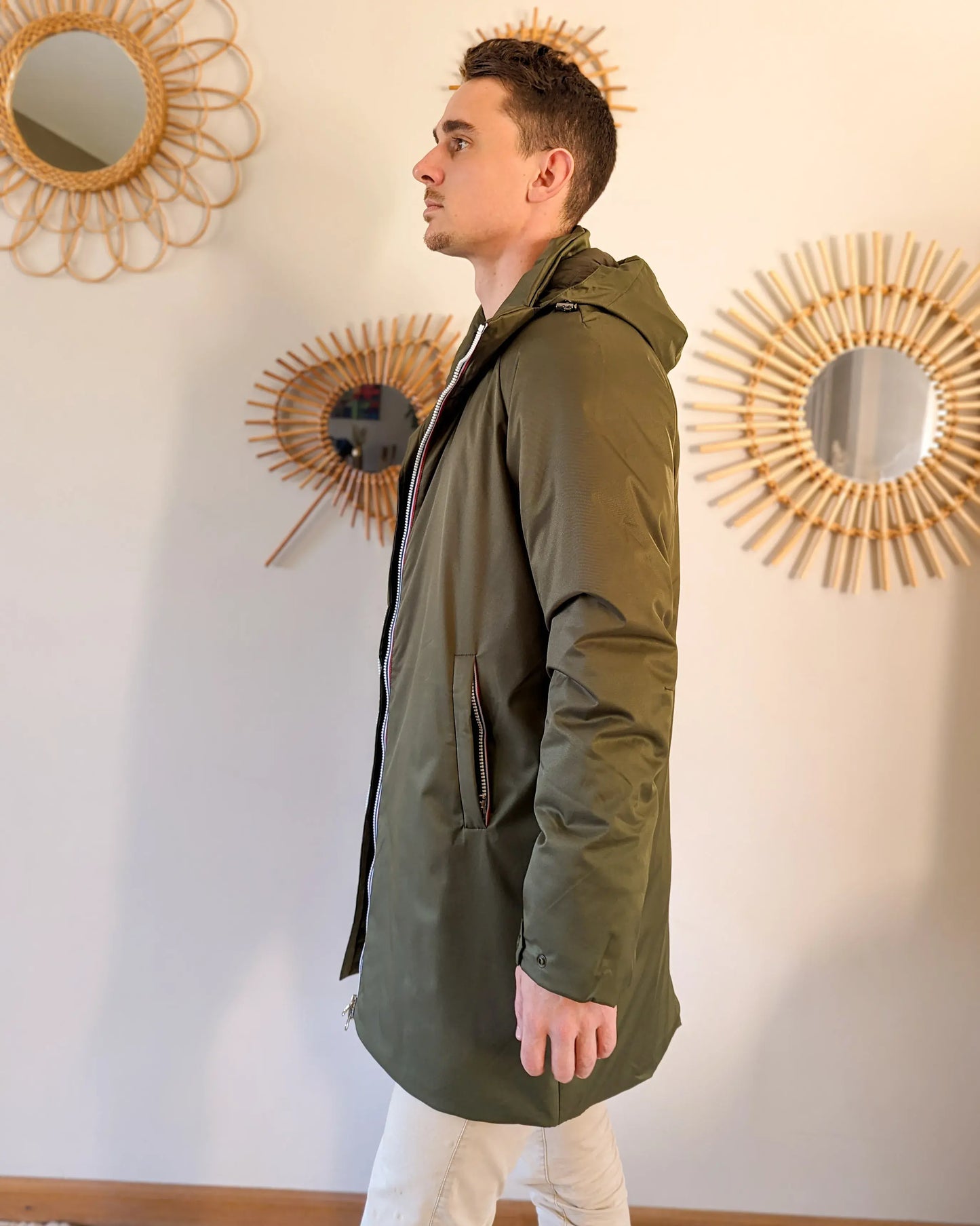 Parka longue doublure doudoune Laura Jo - Léon kaki