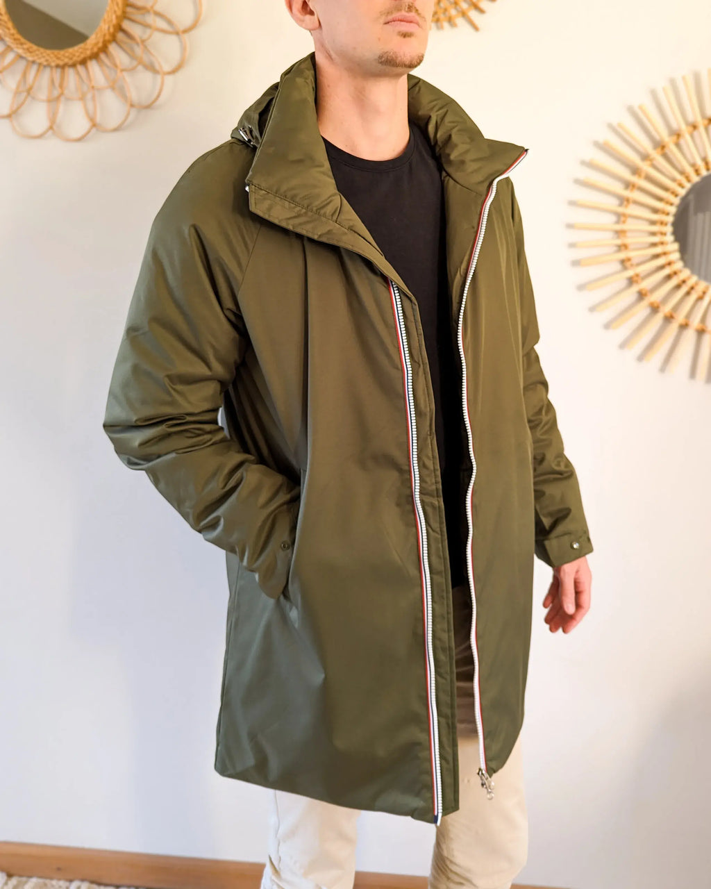 Parka longue doublure doudoune Laura Jo - Léon kaki