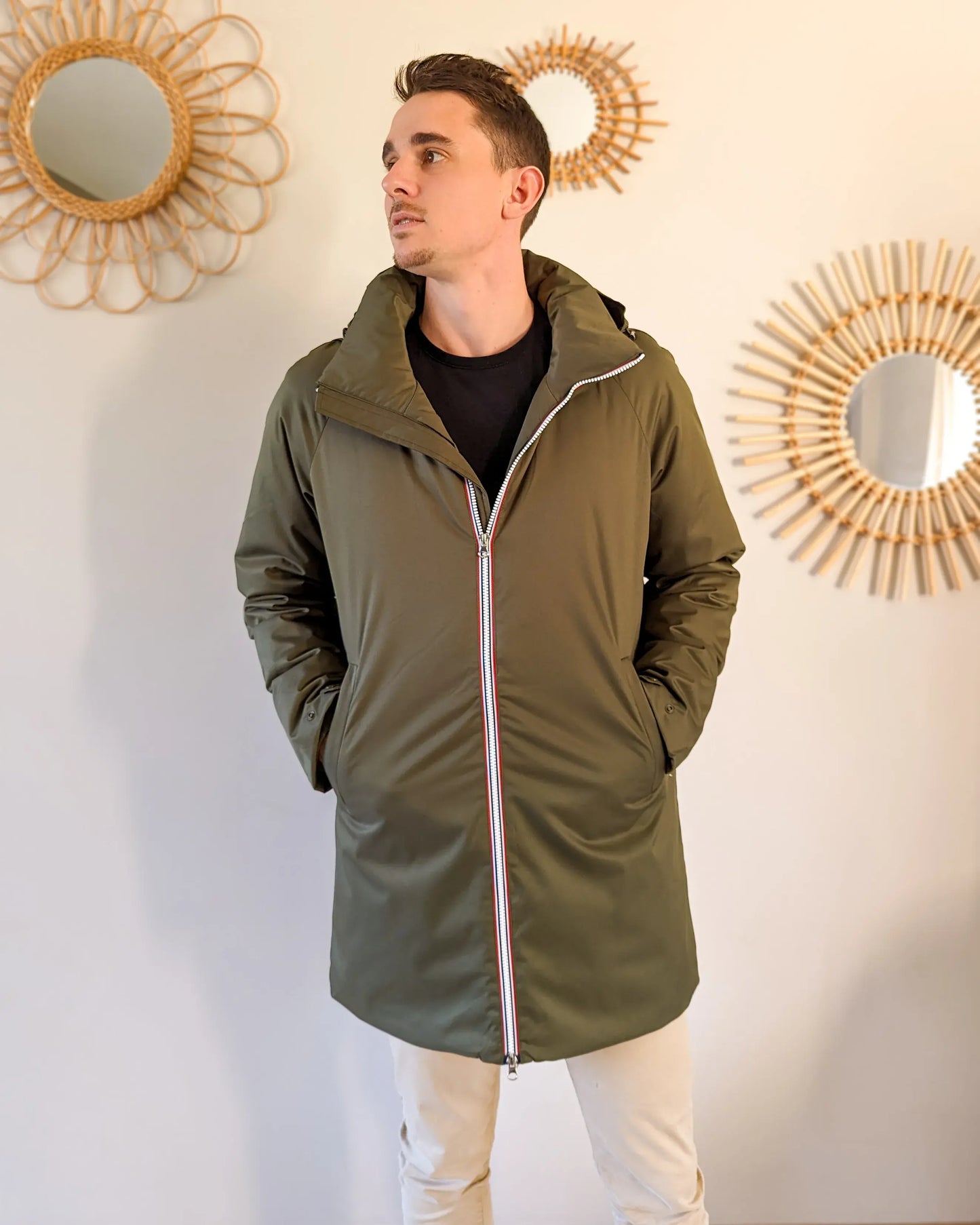 Parka longue doublure doudoune Laura Jo - Léon kaki