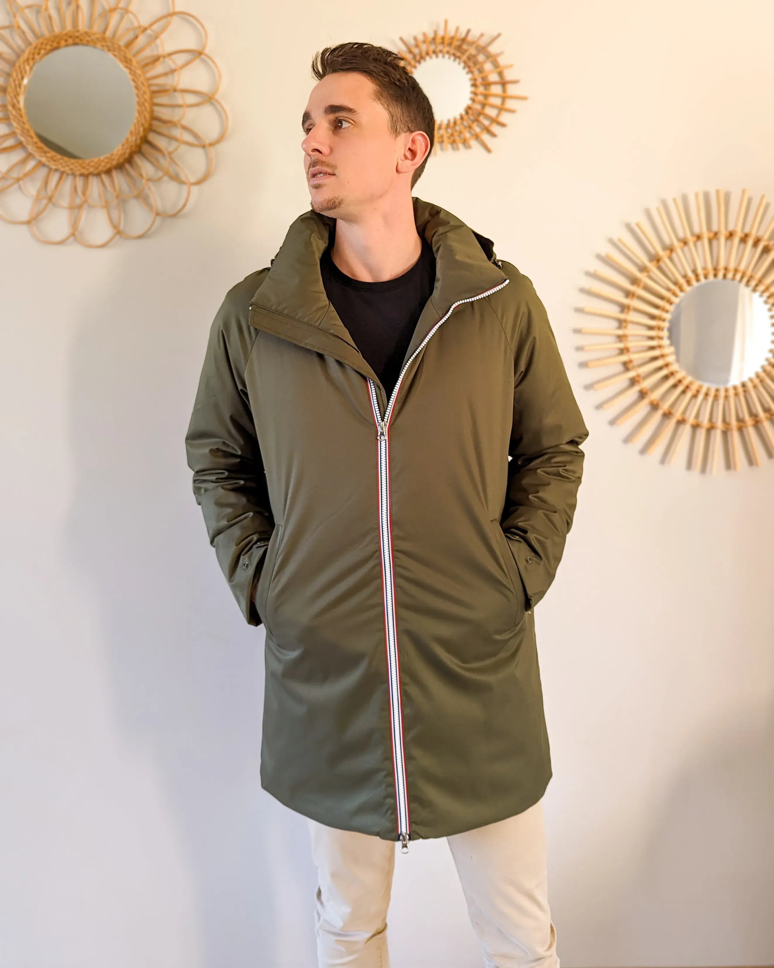 Parka longue doublure doudoune Laura Jo - Léon kaki