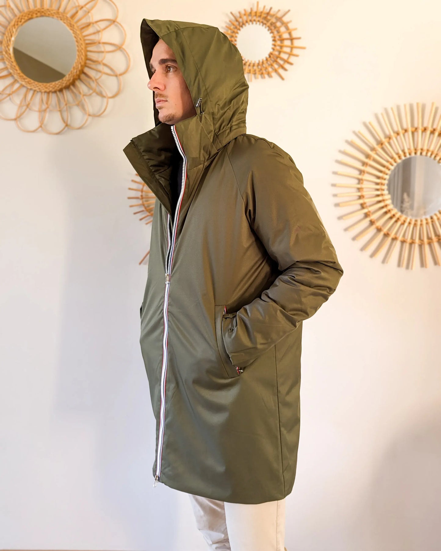 Parka longue doublure doudoune Laura Jo - Léon kaki