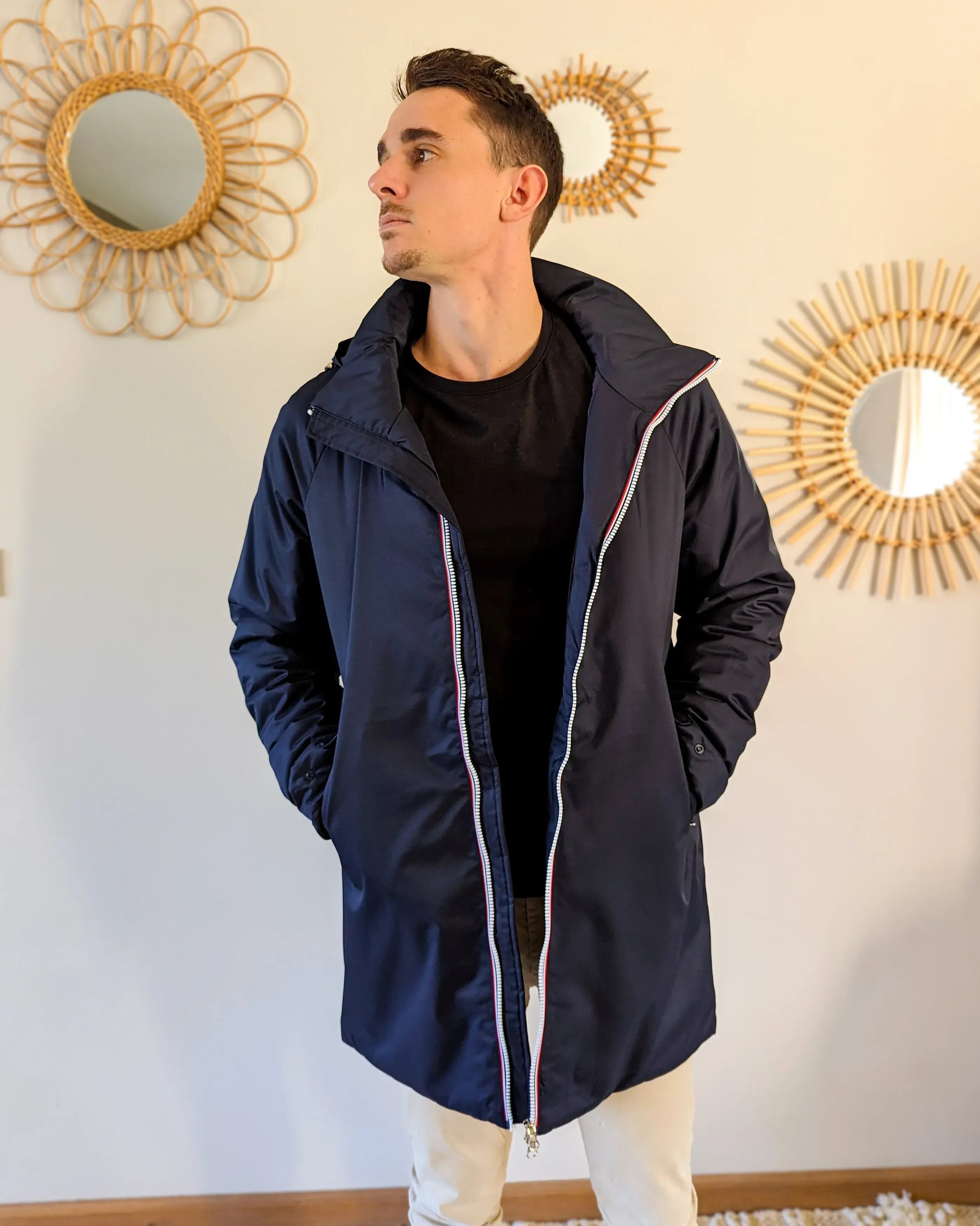 Parka longue doublure doudoune Laura Jo - Léon marine