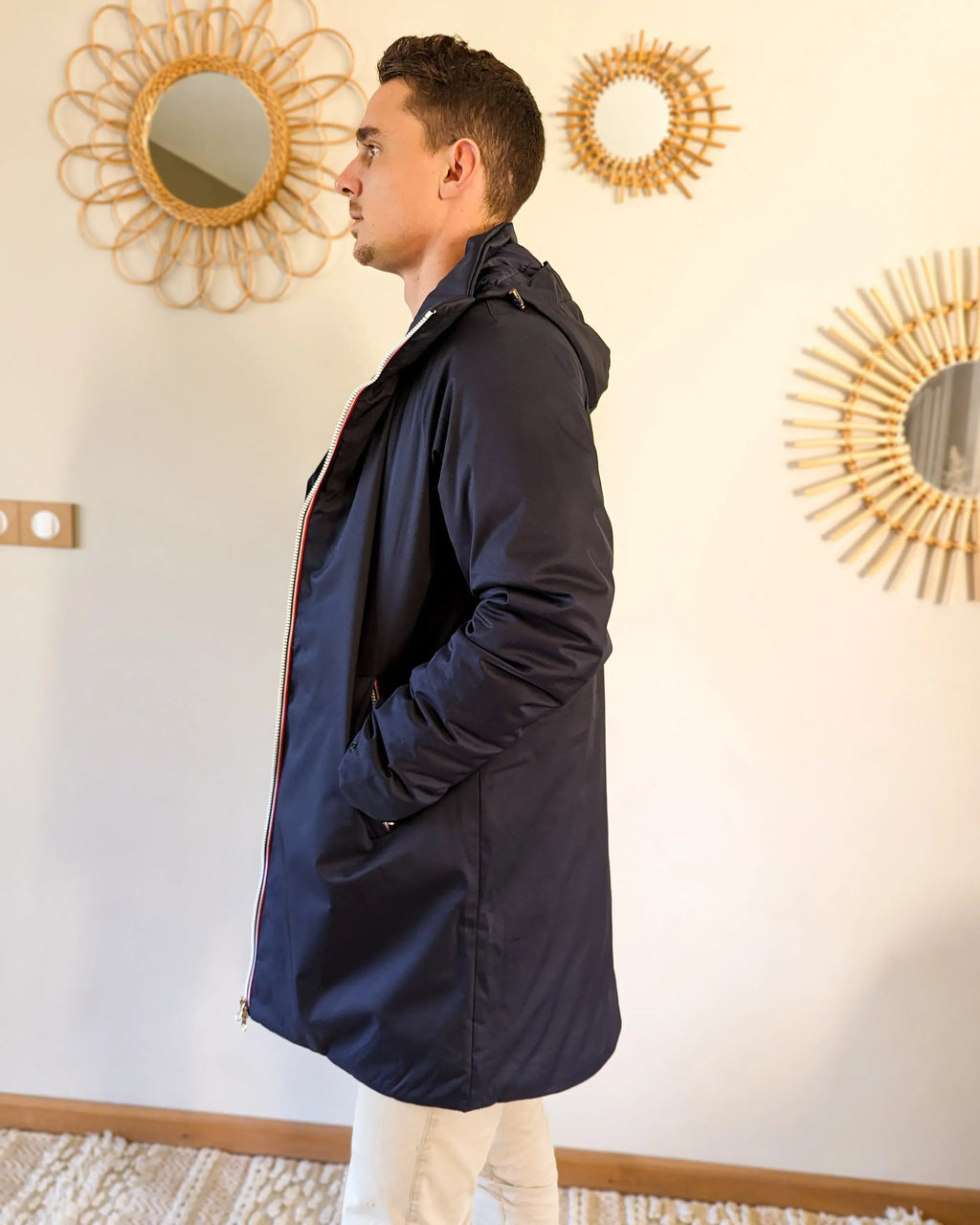 Parka longue doublure doudoune Laura Jo - Léon marine