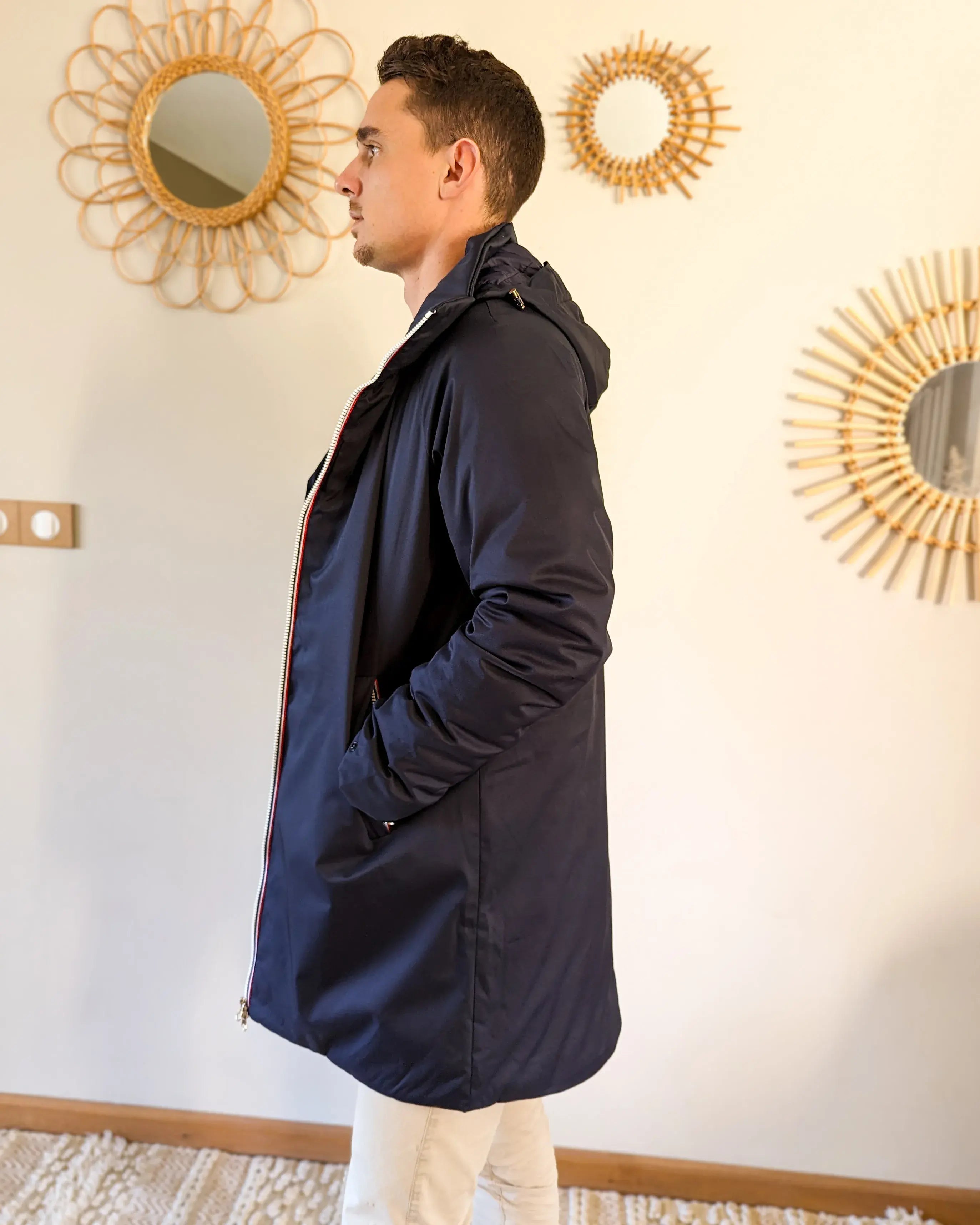 Parka longue doublure doudoune Laura Jo - Léon marine