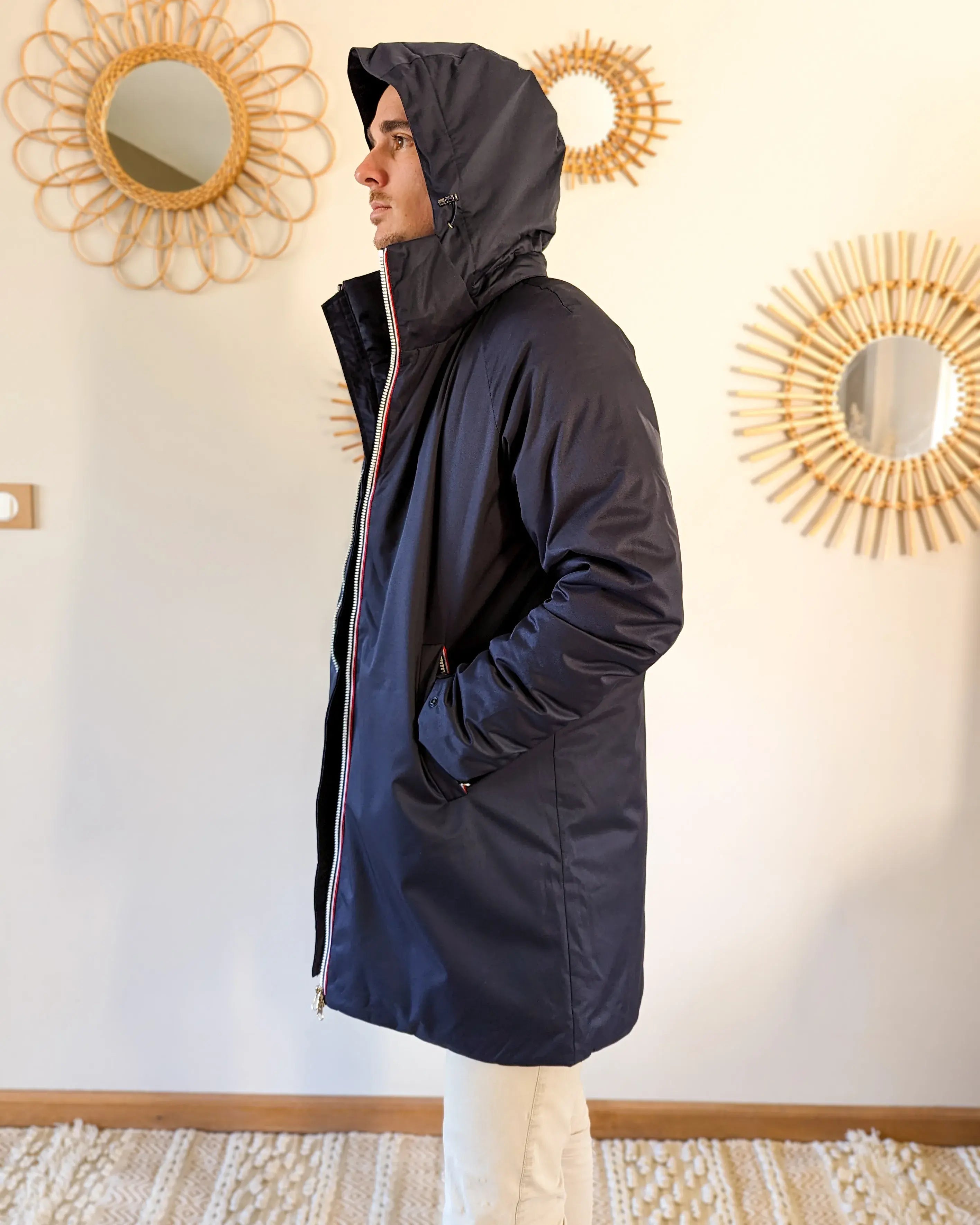 Parka longue doublure doudoune Laura Jo - Léon marine
