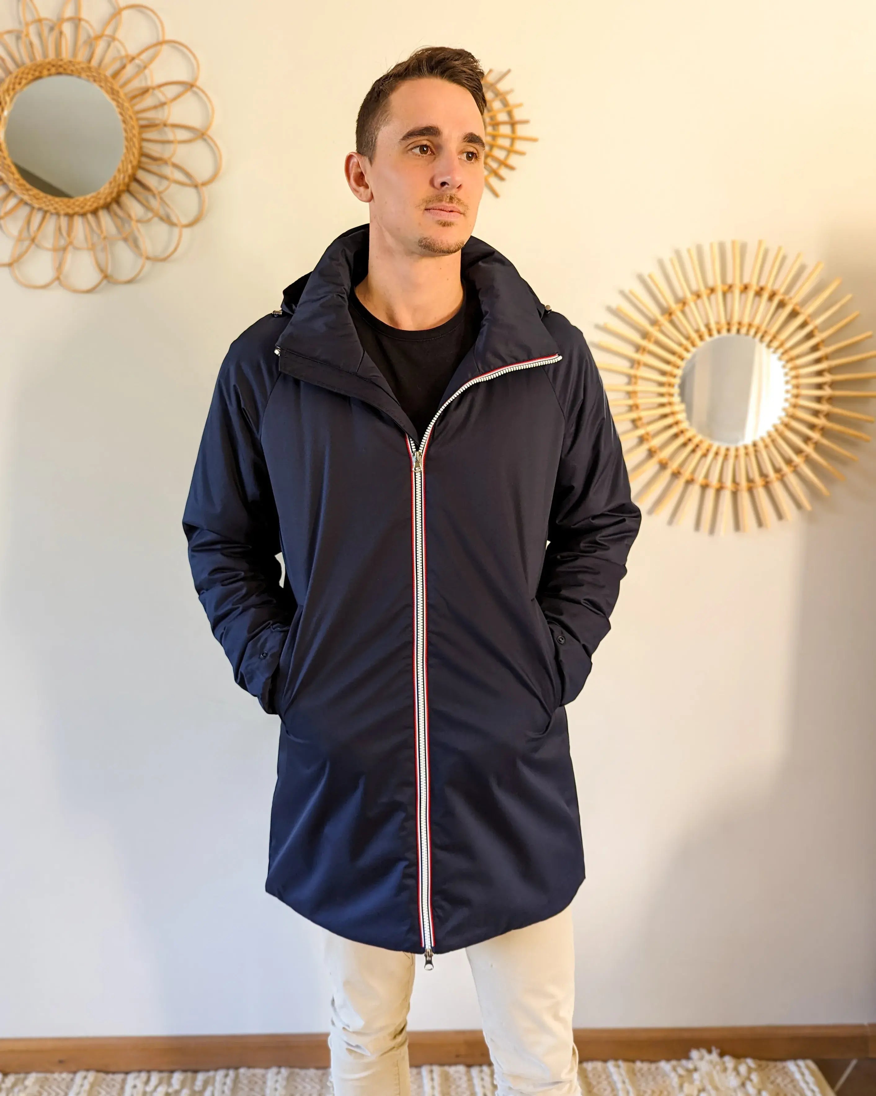 Parka longue doublure doudoune Laura Jo - Léon marine