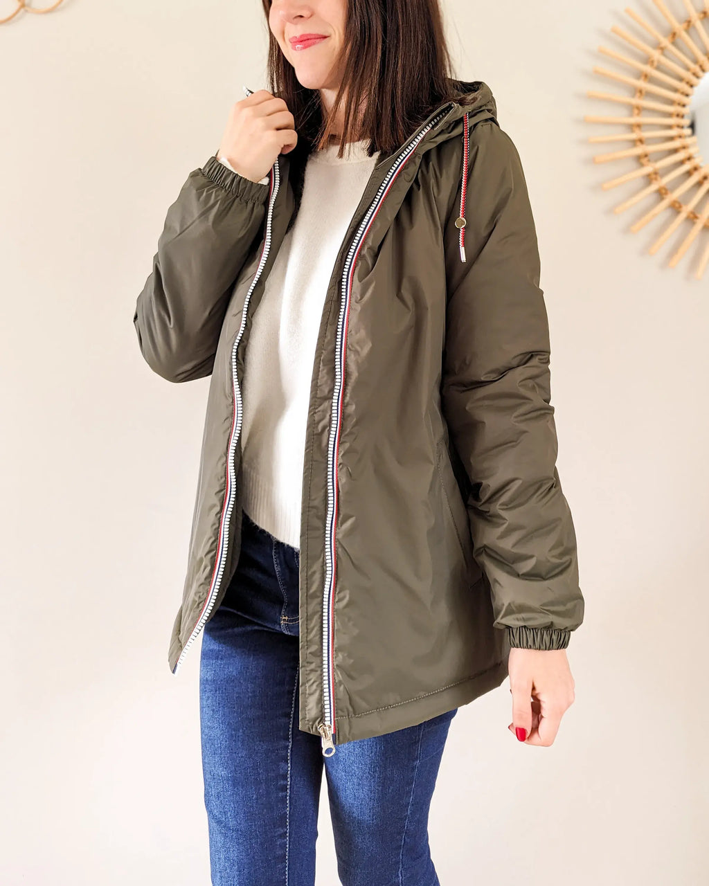Parka fourrée imperméable Laura Jo - Harper kaki mi-longue