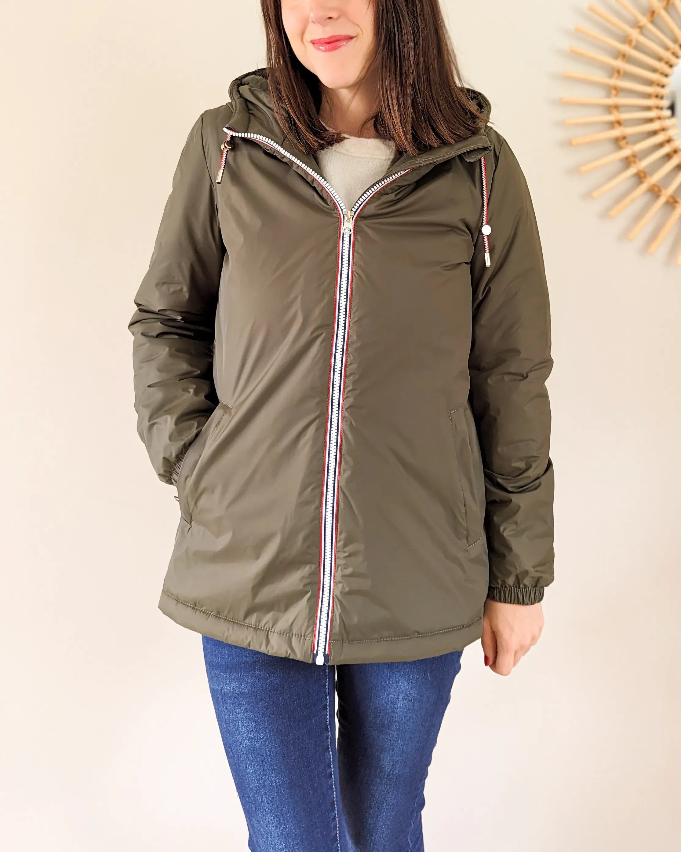 Parka fourrée imperméable Laura Jo - Harper kaki mi-longue