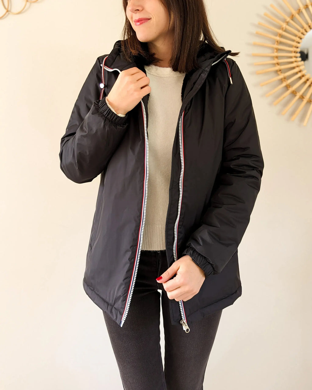 Parka fourrée imperméable Laura Jo - Harper noire mi-longue