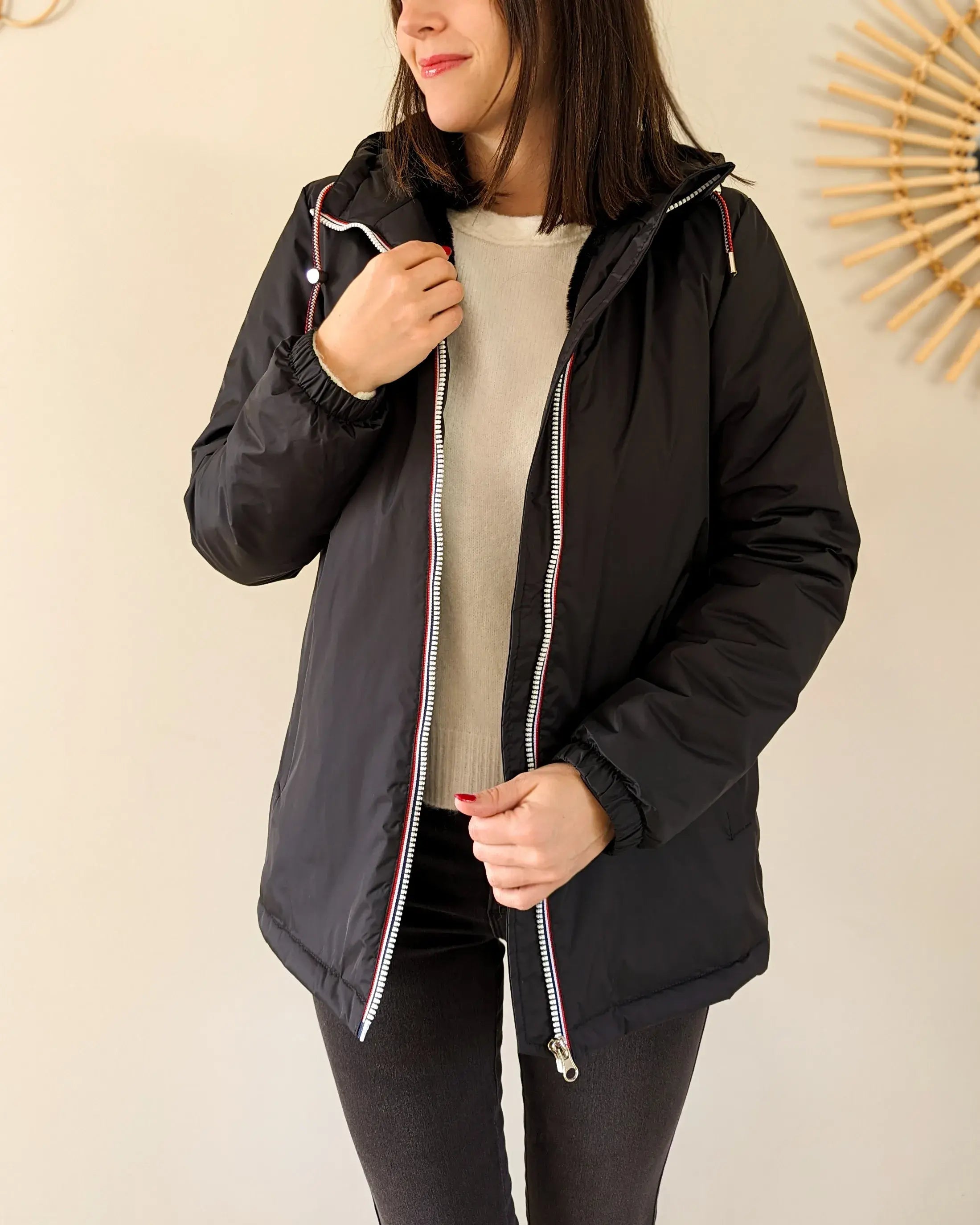 Parka fourrée imperméable Laura Jo - Harper noire mi-longue