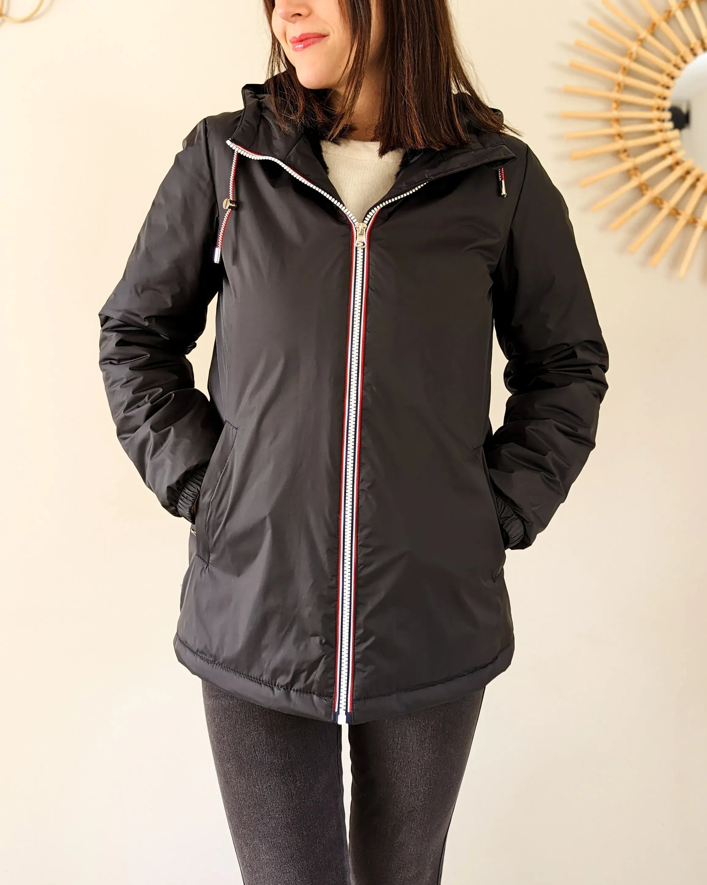 Parka fourrée imperméable Laura Jo - Harper noire mi-longue