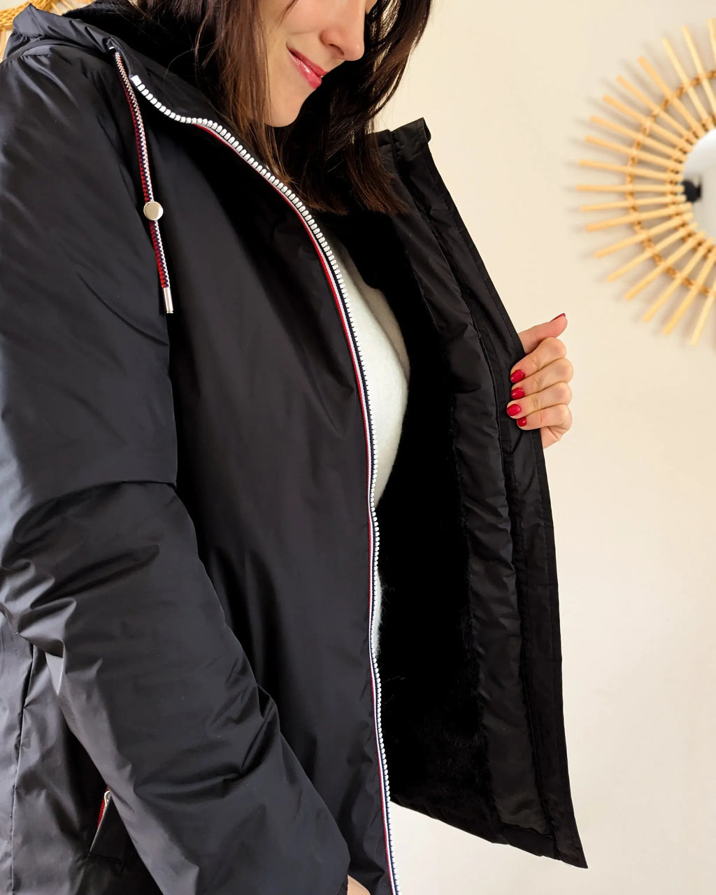 Parka fourrée imperméable Laura Jo - Harper noire mi-longue