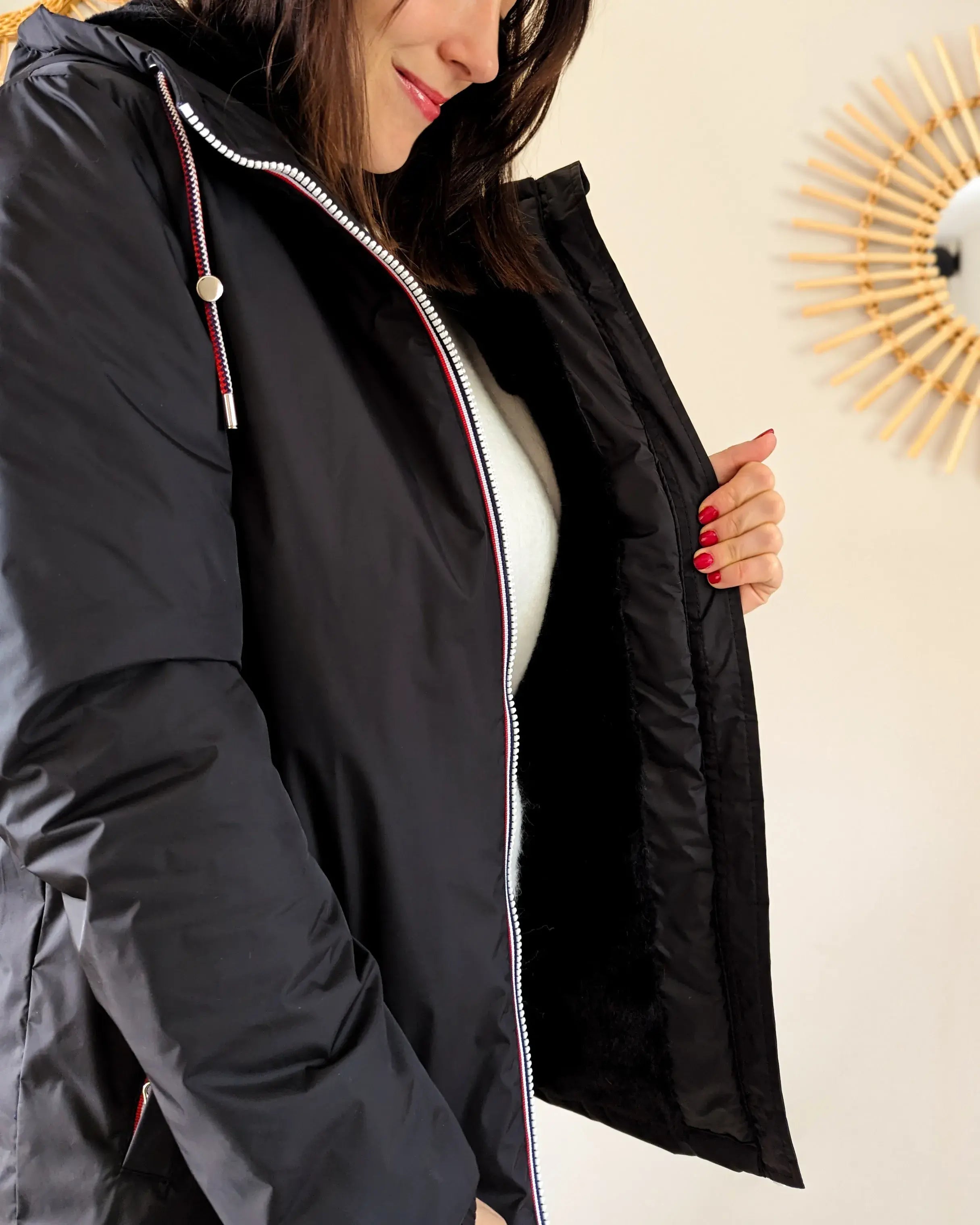 Parka fourrée imperméable Laura Jo - Harper noire mi-longue