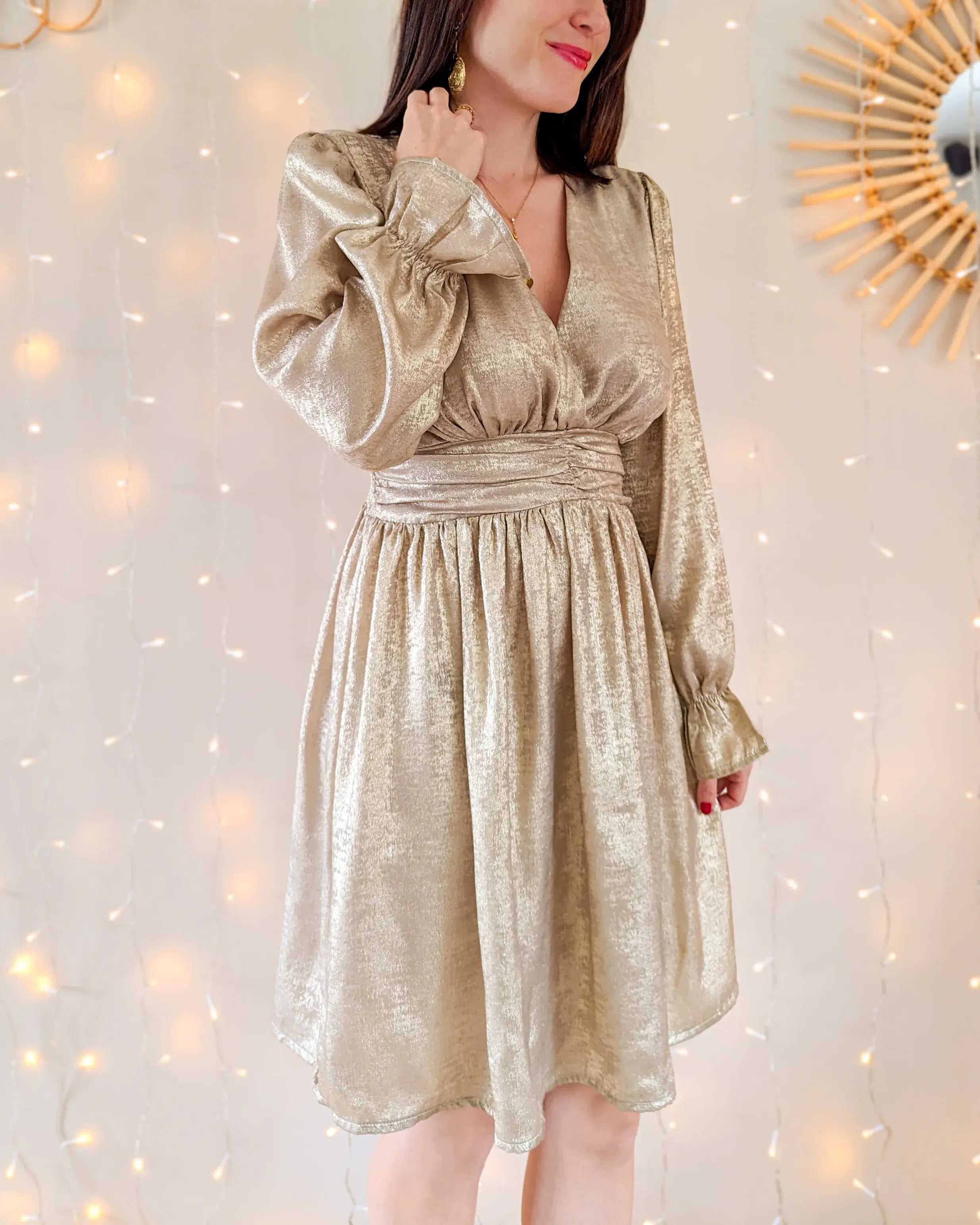 Robe courte - Nelly dorée