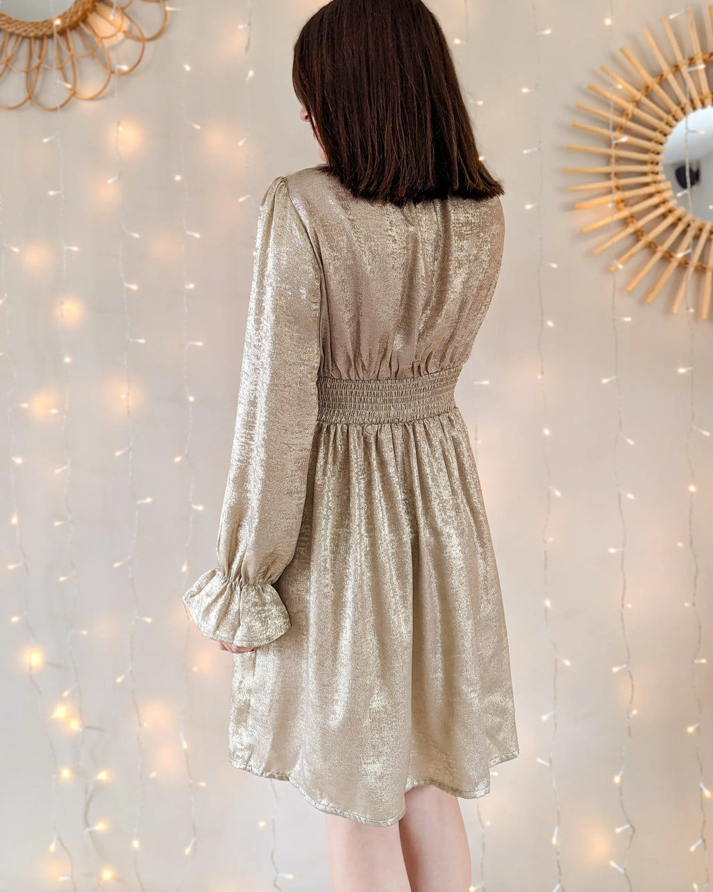 Robe courte - Nelly dorée