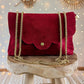 Sac en cuir daim - Nuage rouge