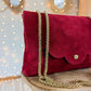 Sac en cuir daim - Nuage rouge