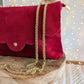 Sac en cuir daim - Nuage rouge