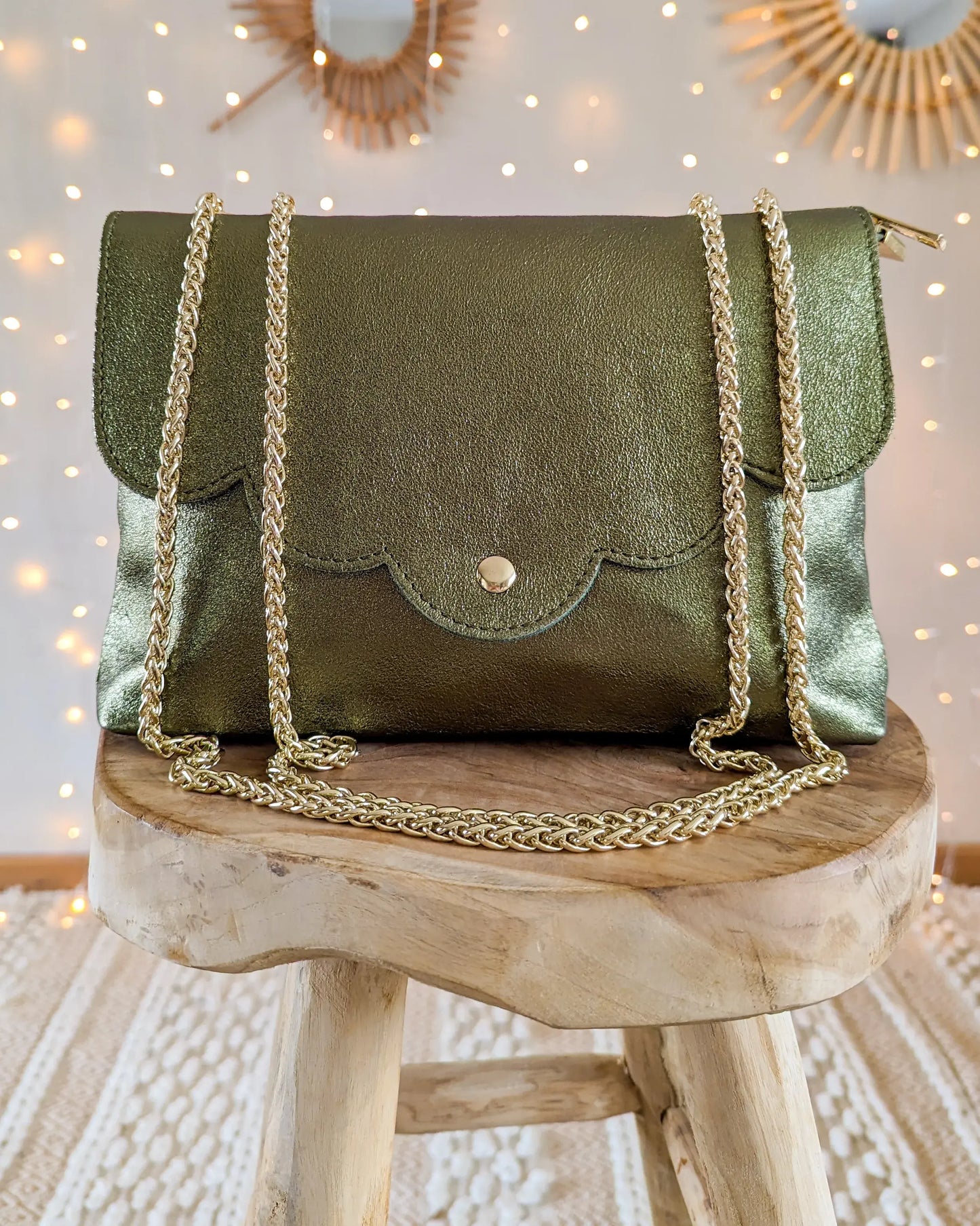 Sac clearance cuir irisé