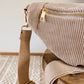 Sac banane en velours côtelé Ciao Boum - Masha beige