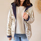 Imperméable rembourré mi-saison Laura Jo - Mandy court marine/doré