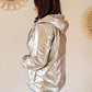 Imperméable rembourré mi-saison Laura Jo - Mandy court marine/doré