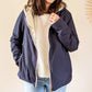 Imperméable rembourré mi-saison Laura Jo - Mandy court marine/doré